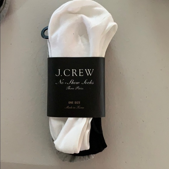 J. Crew Accessories J Crew Noshow Socks Gray White Black Poshmark